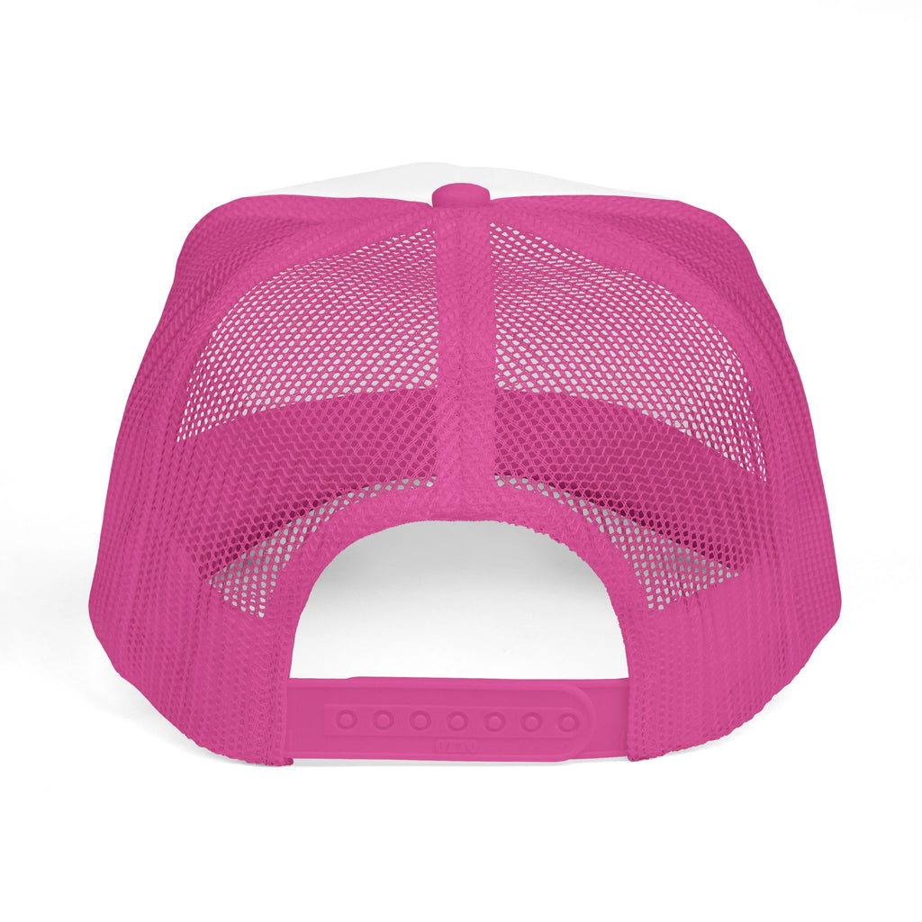 Botox Burnouts Pink Trucker Hat — Retro Script Foam Mesh Cap