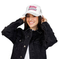 Botox Burnouts Pink Trucker Hat — Retro Script Foam Mesh Cap